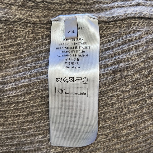 Stella McCartney Cashmere-Wool Fringe-Hem Midi Skirt, Beige Sz.44 or M - Picture 9 of 11